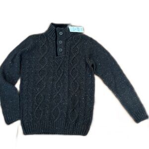 NWT Bleu Ice turtleneck with three bottoms knitted in brown sweater Size M